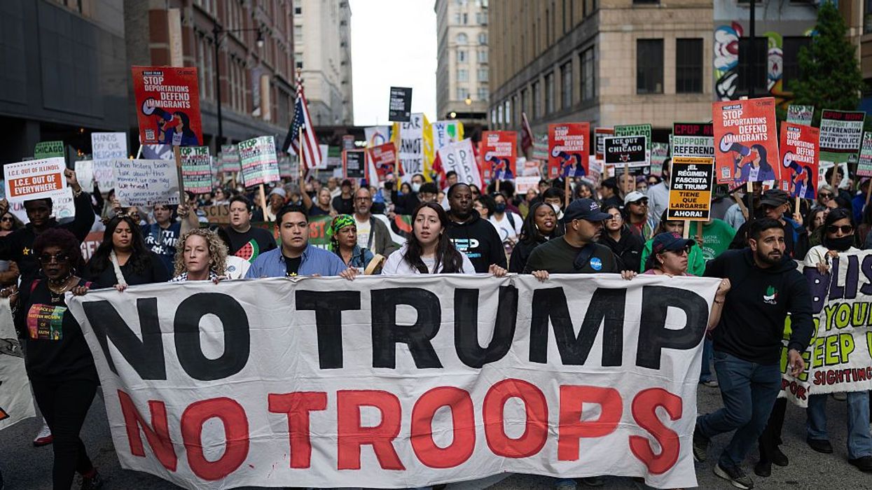 Protest Held In Chicago As Trump Warns Of Law Enforcement Actions