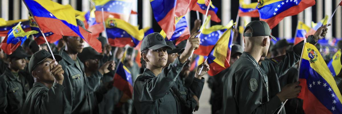 Protest In Caracas In Support Of Nicolas Maduro After Being Labelled By The US Government As The Leader Of "Cartel De Los Soles"