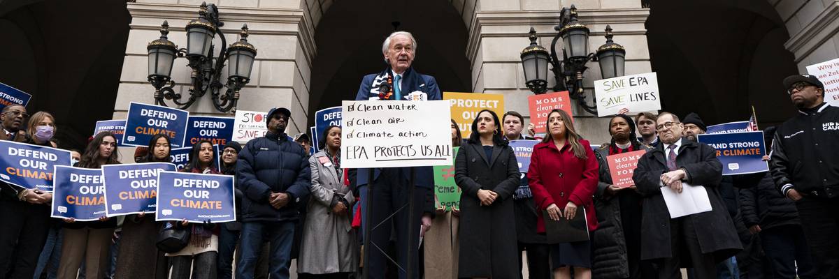 Protest in front of EPA.