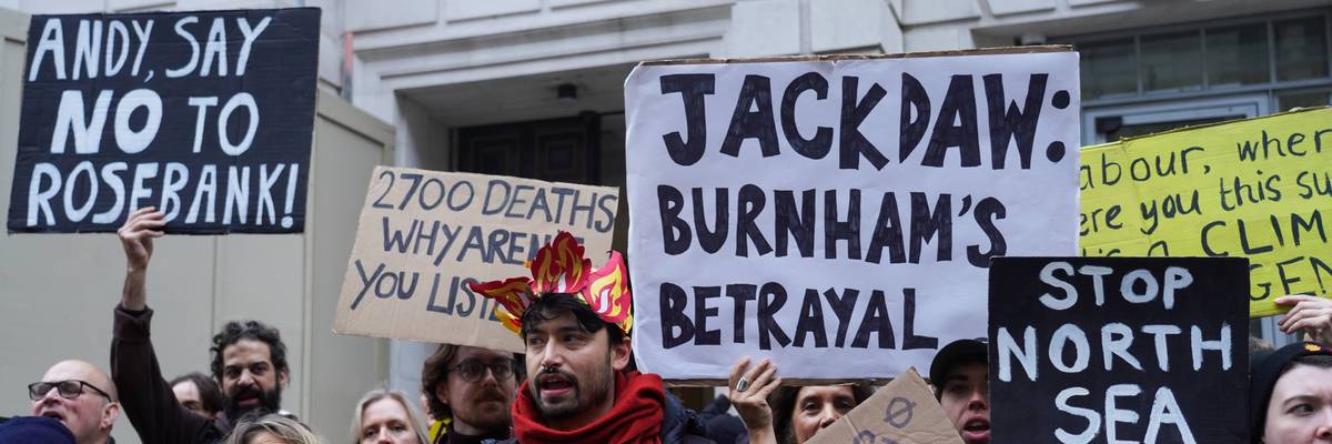 Protest In Response To The UK Approval Of The Gas Field Jackdaw