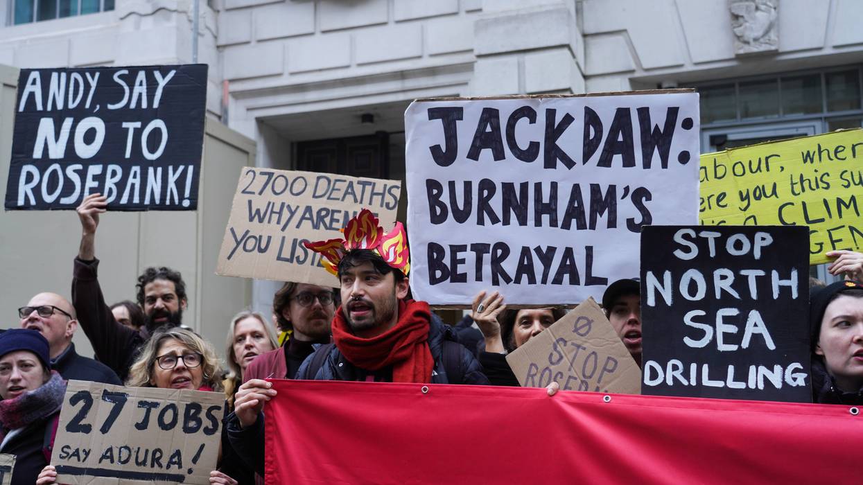 Protest In Response To The UK Approval Of The Gas Field Jackdaw