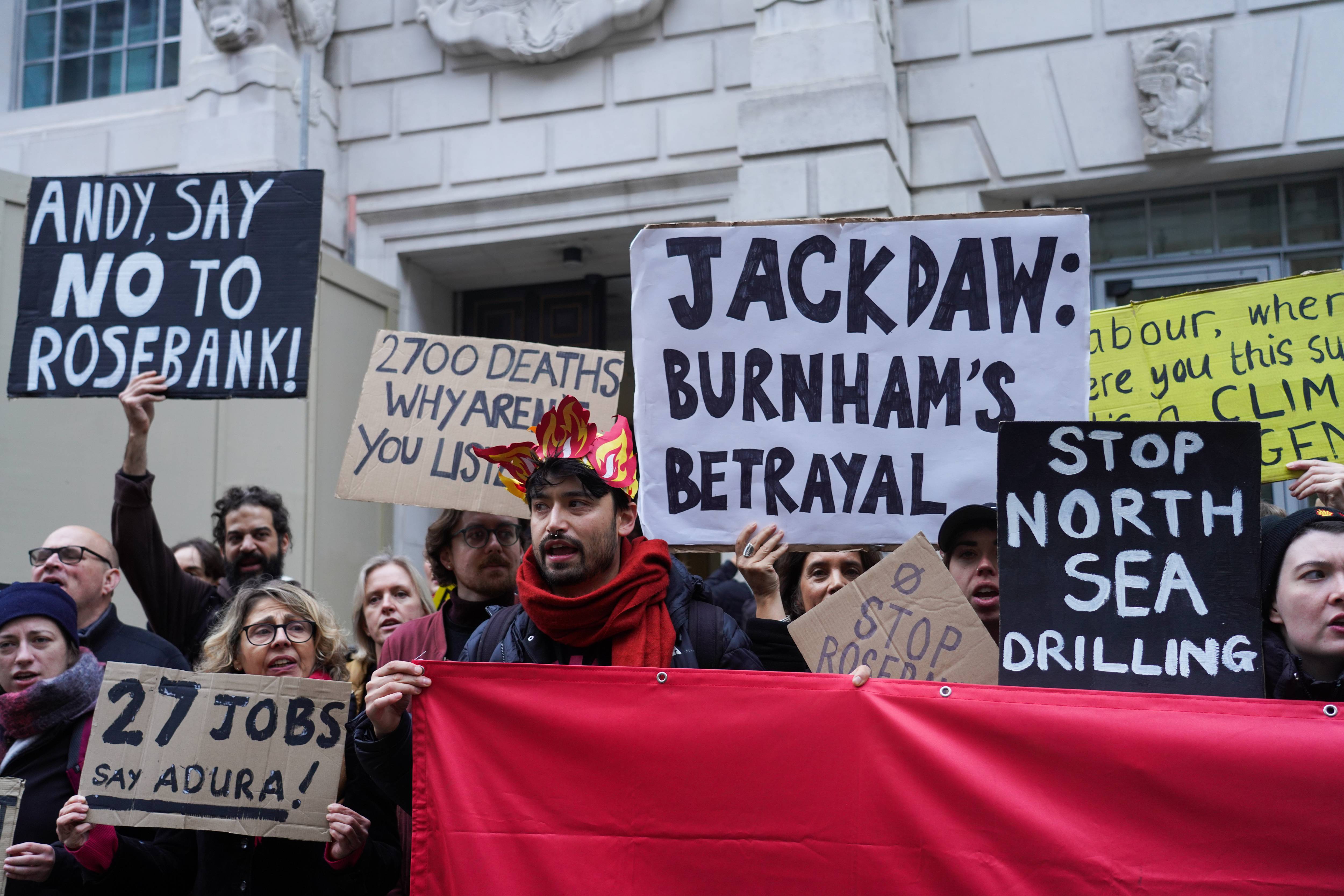 Protest In Response To The UK Approval Of The Gas Field Jackdaw