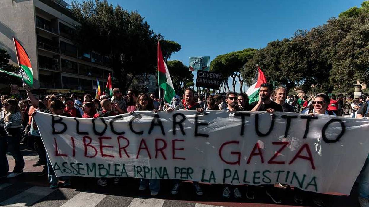 Protest In Solidarity With The Palestinian People, In Italy
