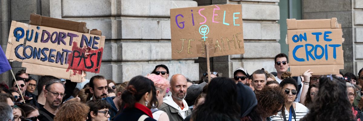 Protest in support of Gisèle Pélicot.