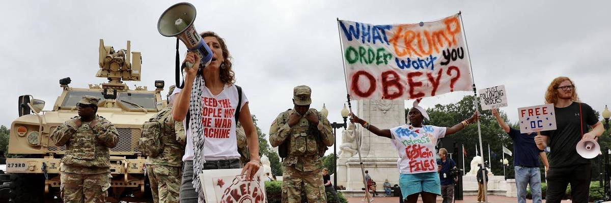 protest National guard in DC