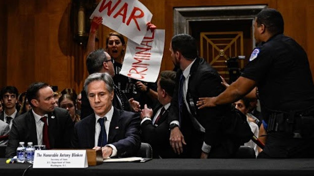 Protest of Blinken
