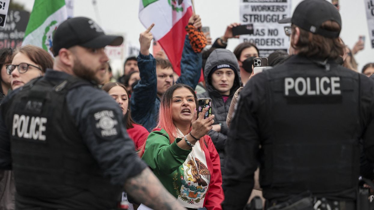 Protest of migrant detention in Guantanamo.
