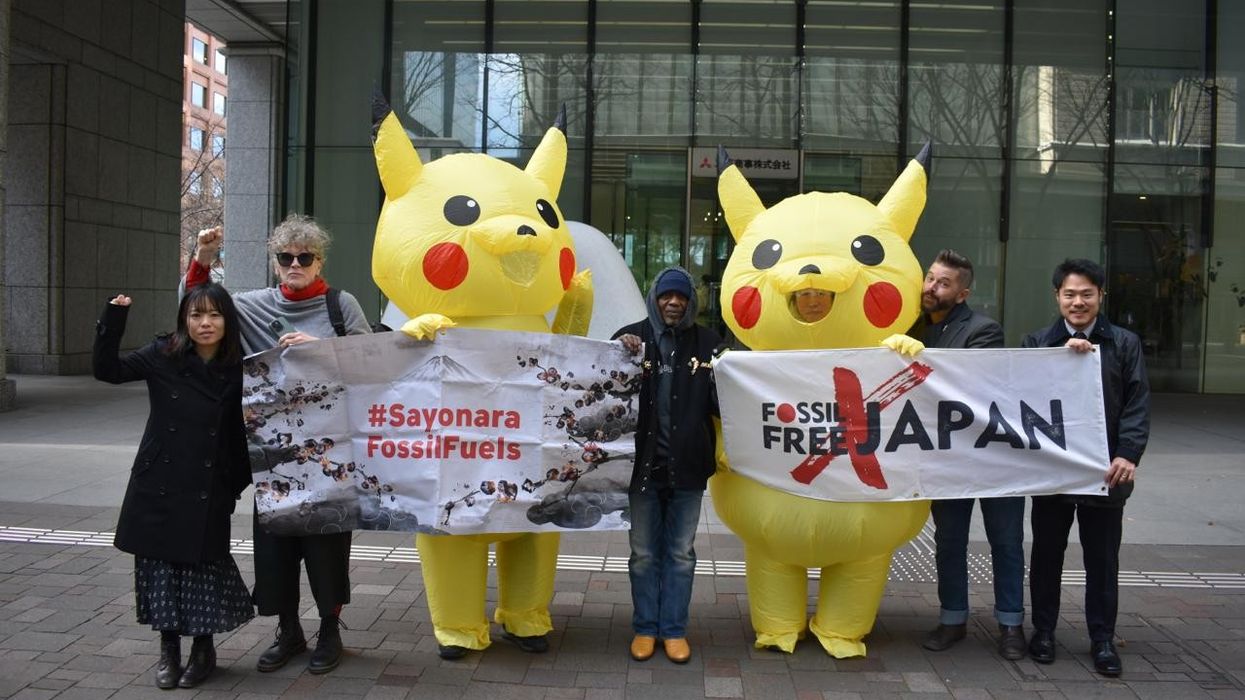 Protest of Mitsubishi LNG financing.