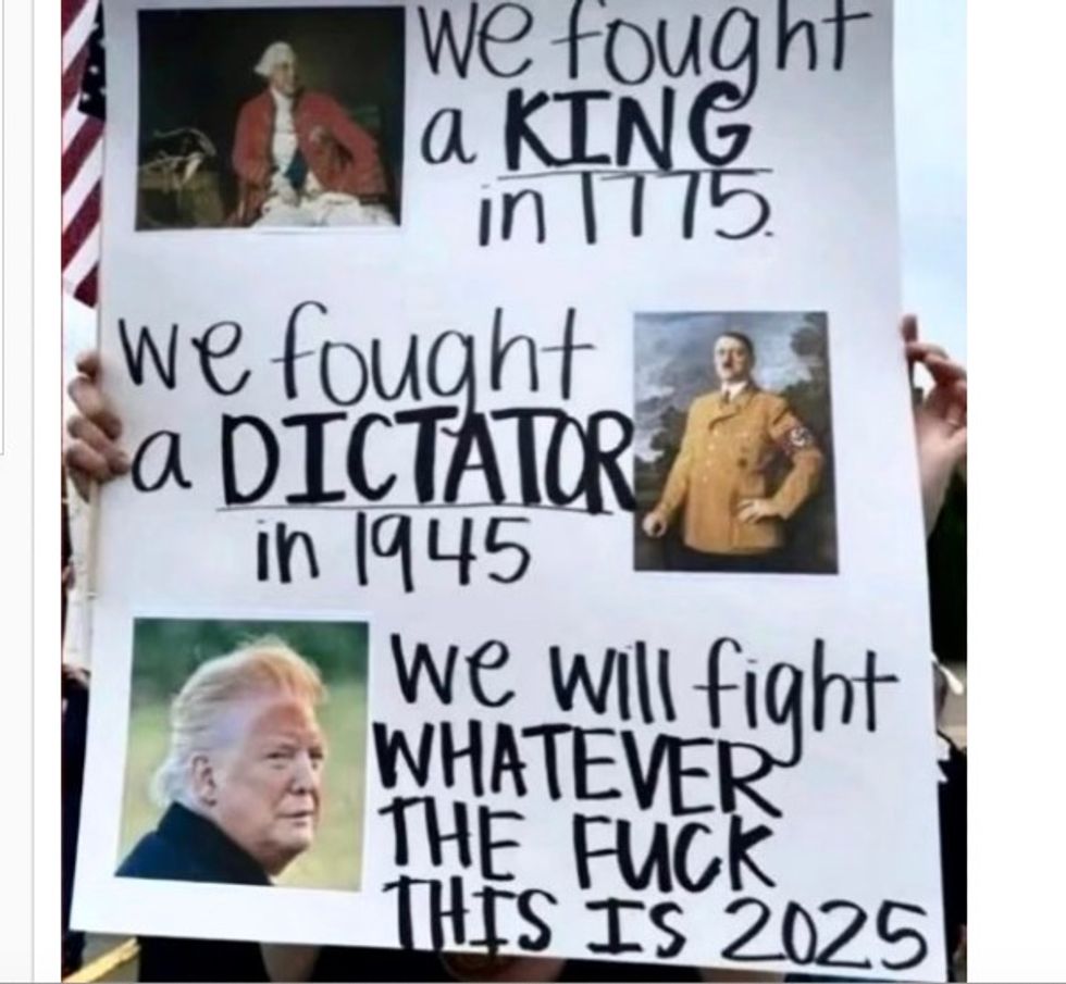 Protest sign in Scotland
