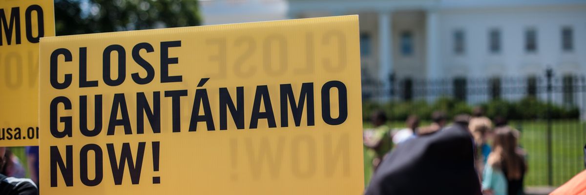 Protest to close Guantanamo.