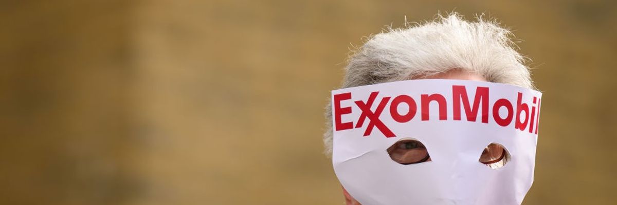 protester against ExxonMobil