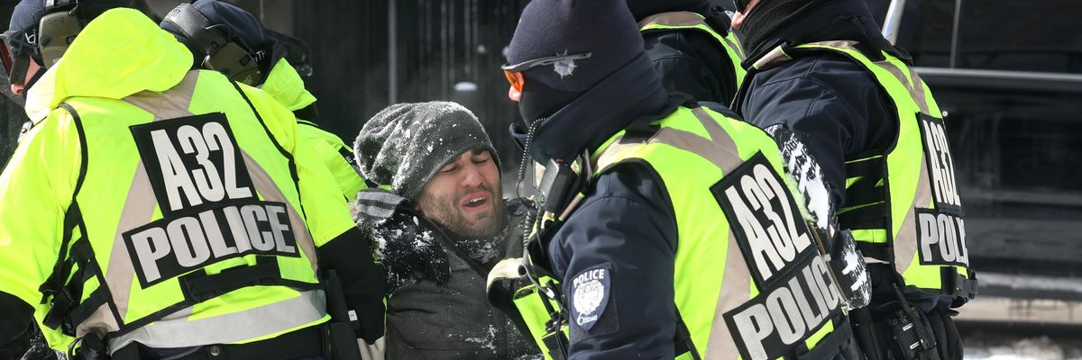 Protester arrested in Ottawa