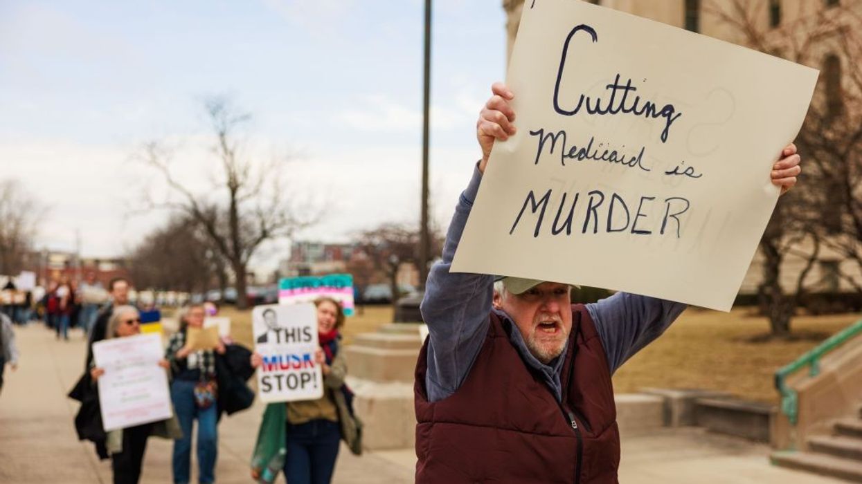 Protester opposes Medicaid cuts