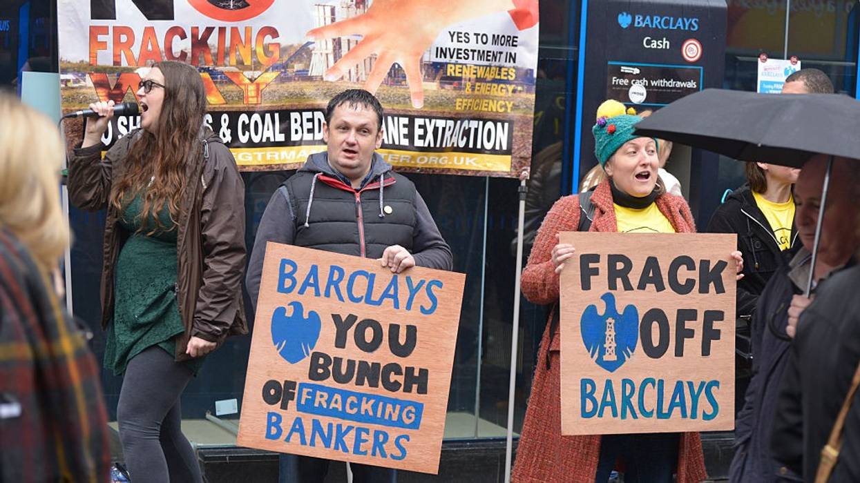 protesters against Barclay's Bank