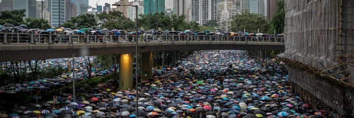 1.7 Million Turn Out for Hong Kong Demonstration With Vow to 'Keep Fighting' as Protests Enter 11th Week