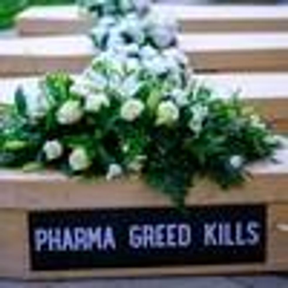 Protesters attached a