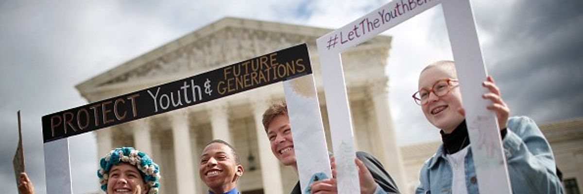 Protesters attend a rally outside the U.S. Supreme Court