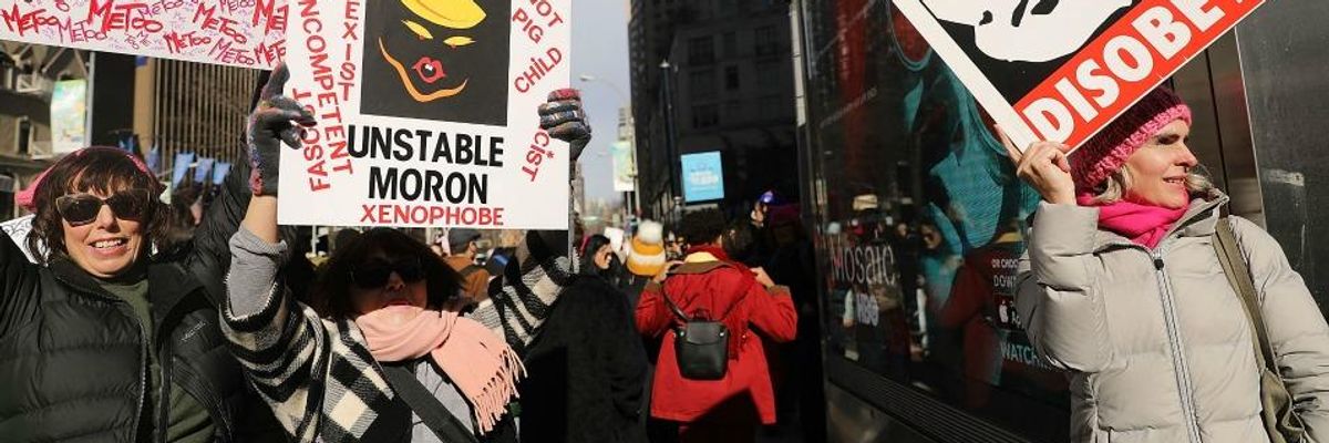 Resistance Groups Protest #TrumpShutdown as Women's March Begins Weekend of Action