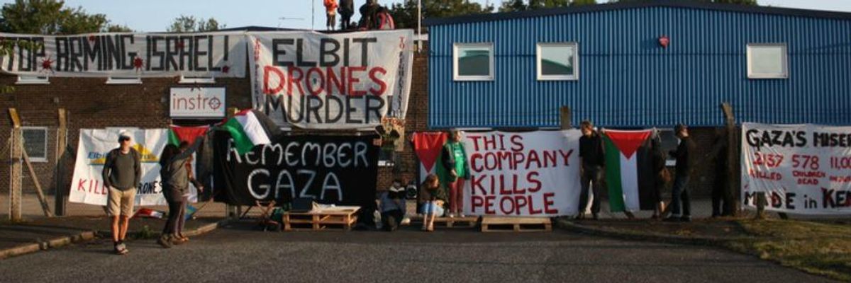 #BlockTheFactory: One Year After Gaza War, Protesters Shut Down Drone Plants