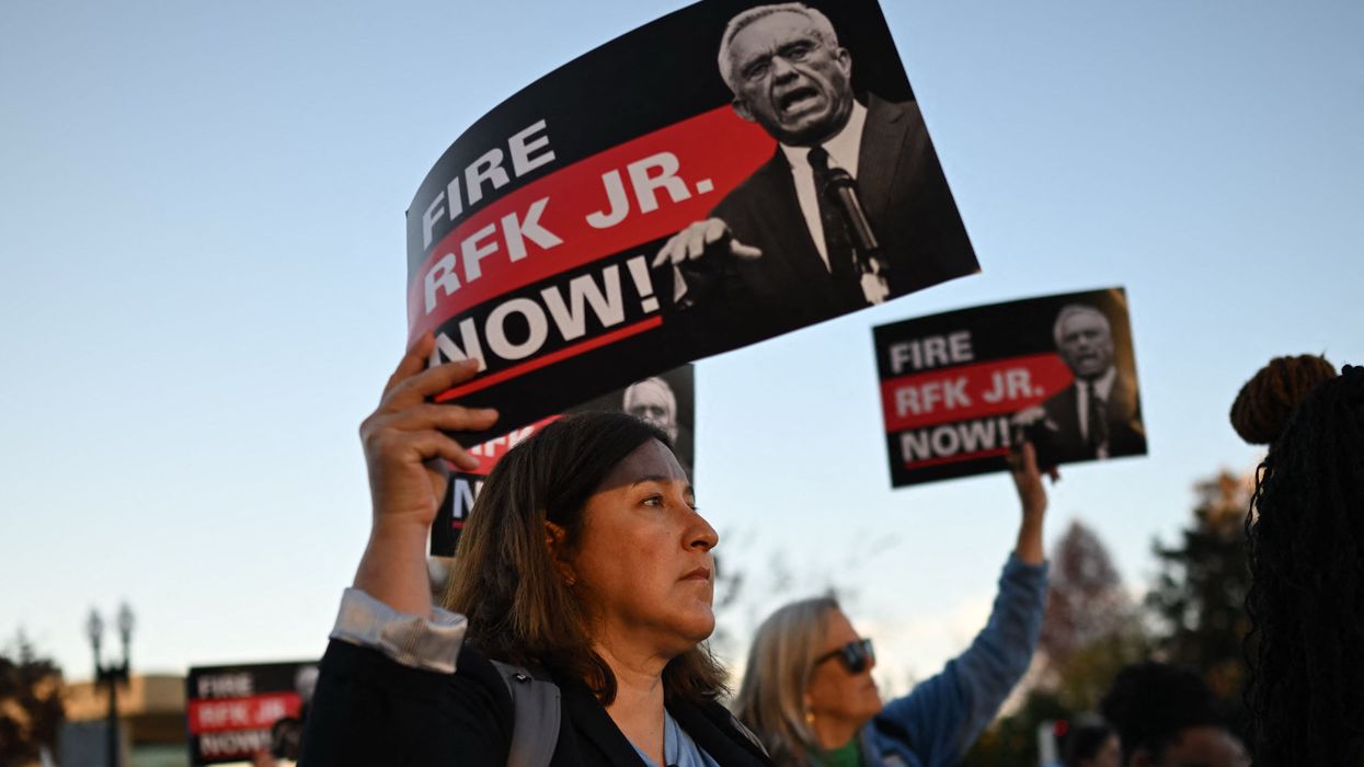 protesters call for the firing of HHS Secretary Robert F. Kennedy Jr.