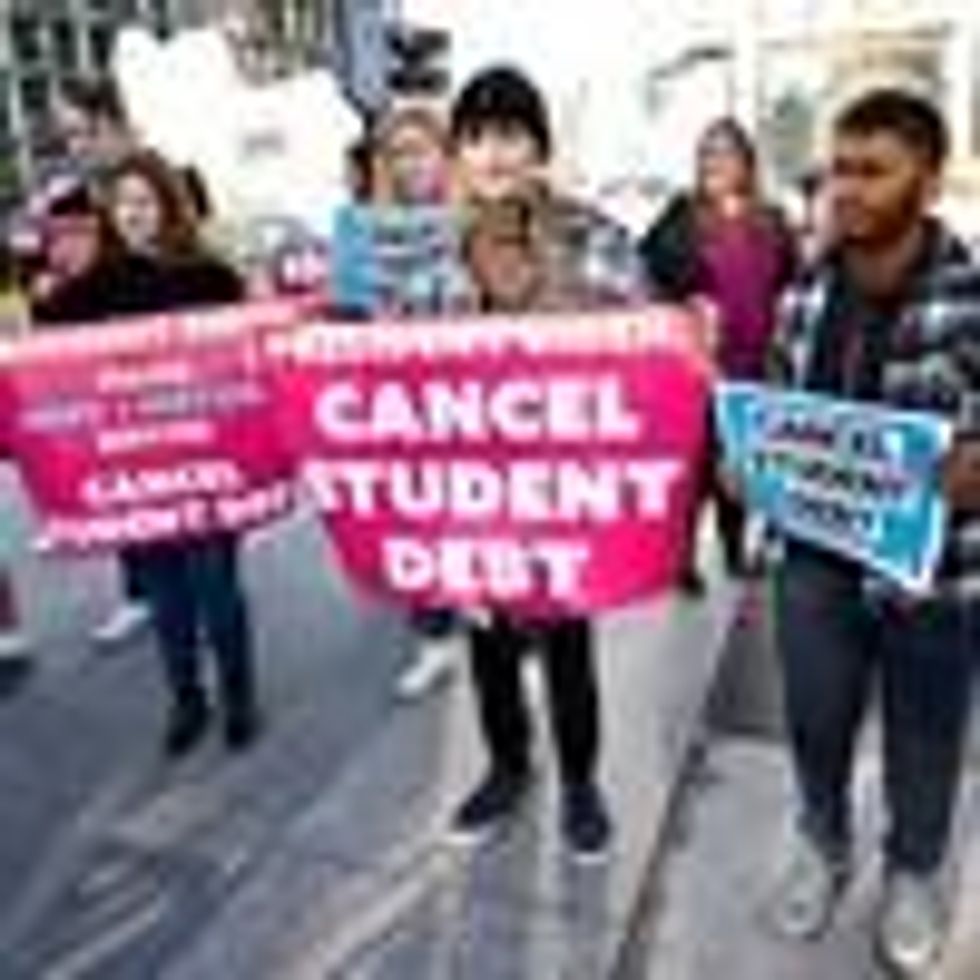 Protesters demand Biden cancel student debt
