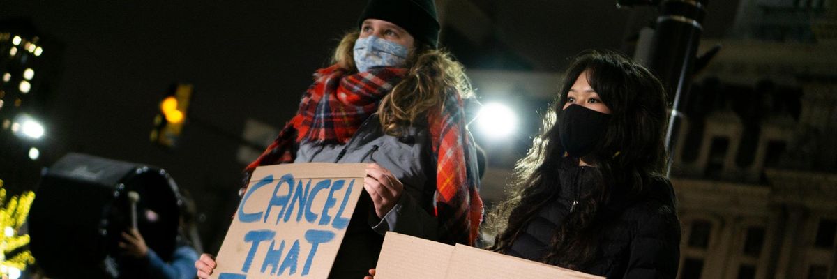 Protesters demand cancellation of student debt