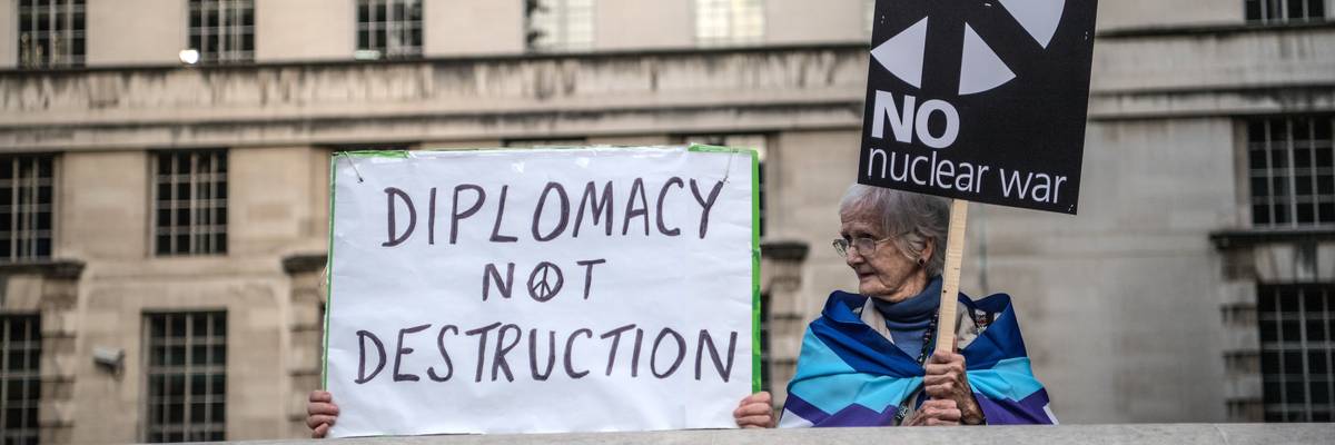 Protesters Demonstrate Against Nuclear War