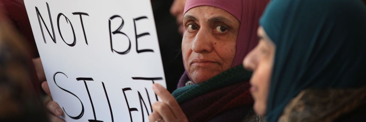 Protesters Demonstrate Against President Trump's Travel Ban