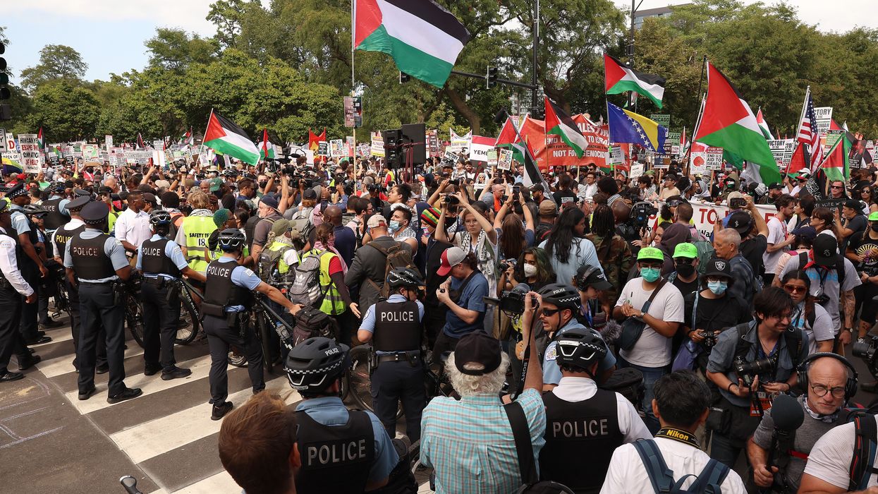 Protesters Demonstrate During The 2024 Democratic National Convention In Chicago