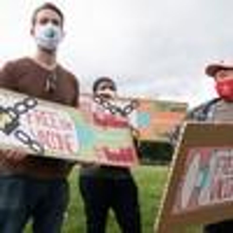 Protesters demonstrate on the National Mall