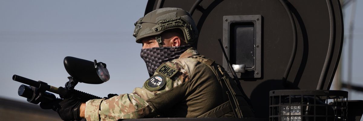 Protesters Demonstrate Outside Of Chicago-Area ICE Facility