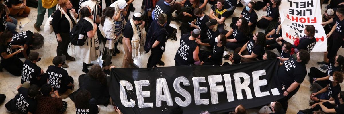 Protesters Hold A Rally Outside The U.S. Capitol Building Calling For A Ceasefire in Gaza