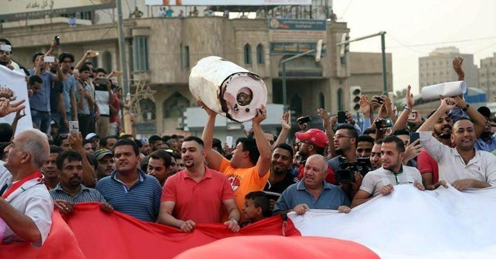 Protesters in Baghdad this summer protested over power outages, clean water shortages, and poor living conditions amid a dramatic heat wave this summer. (Photo: Mohammed Jalil/European Pressphoto Agency)