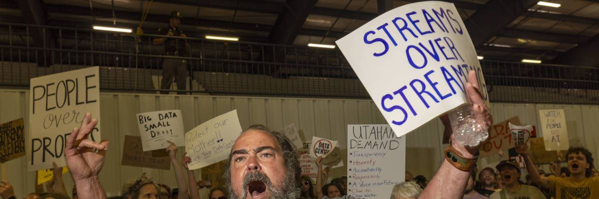Protesters In Northern Utah Demonstrate Against Proposed Data Center