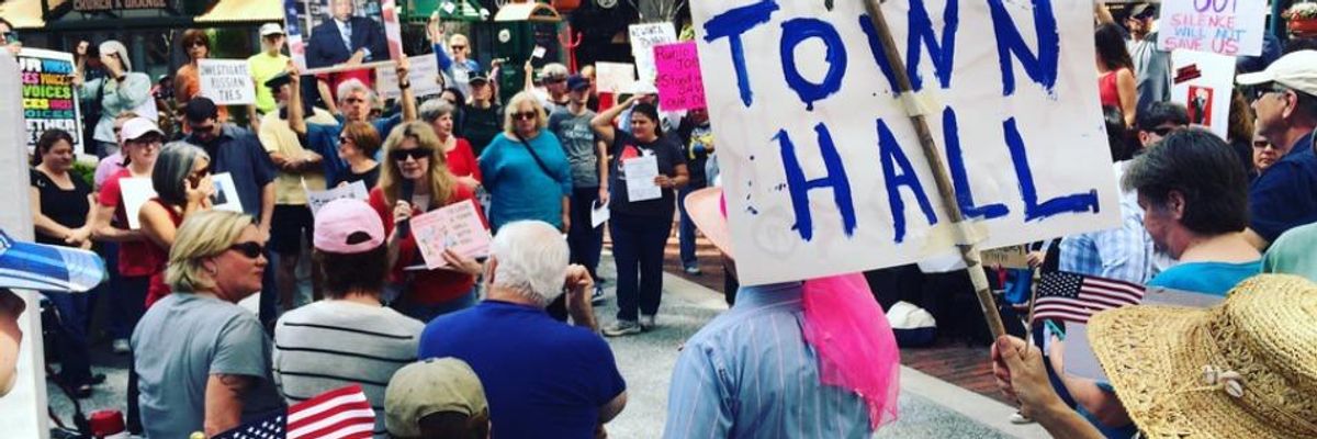 Rallies Demand Reluctant Reps Stop Hiding From Constituents