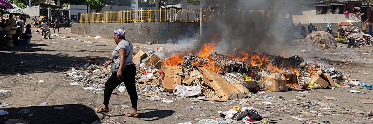 Protesters in Port-au-Prince, Haiti, once again call for the resignation of the Interim Presidential Council