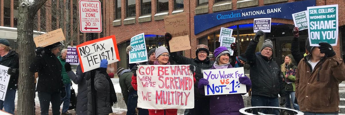 Braving the Elements, Resistance Groups Make Final Push to Defeat #GOPTaxScam