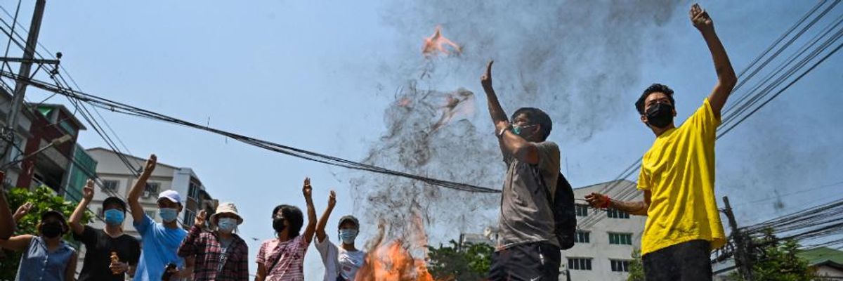 After UN Envoy Warns of 'Bloodbath,' Junta Imposes Internet Blackout Across Myanmar