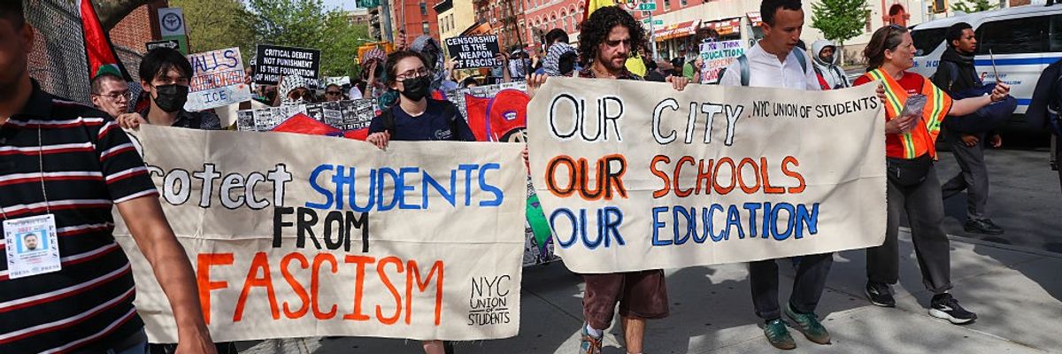 Protesters march against Trump administration education cuts