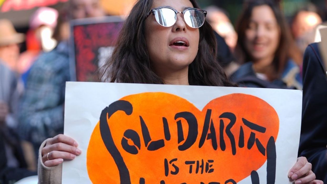 Protesters march against Trump's 2024 re-election in New York