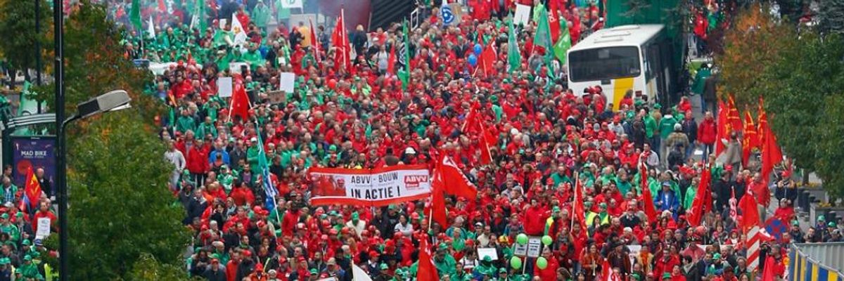 'The People Are Livid': 100,000 March Against 'Pick-Pocket' Austerity in Brussels