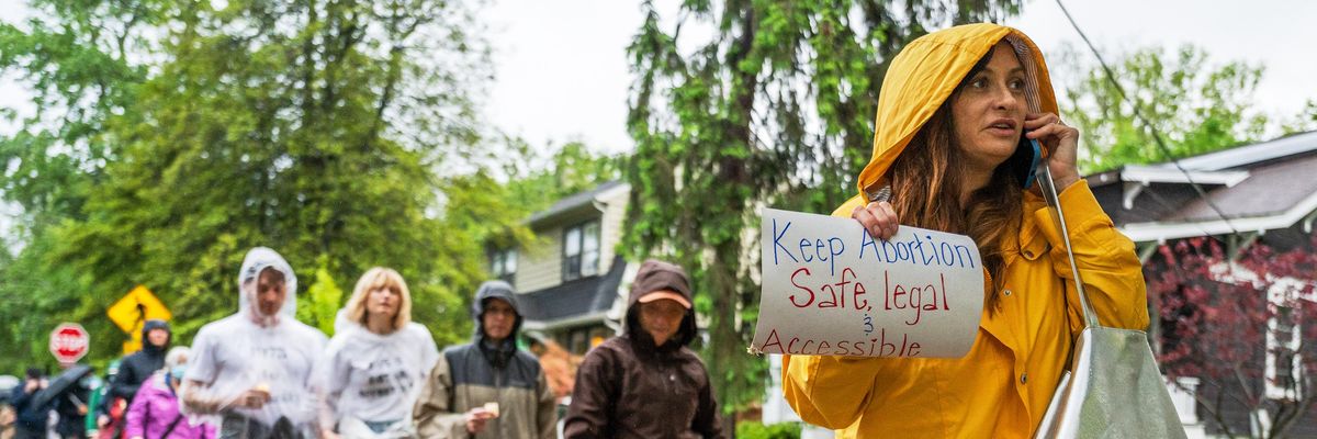 Protesters march to Justice Brett Kavanaugh's house