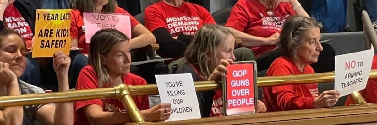 protesters of Tennessee bill to arm teachers