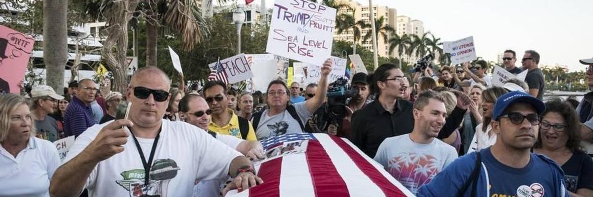 March to the Palace Gates: Thousands March Against Trump Outside Mar-A-Lago