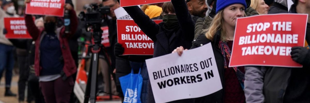 Protesters Rally against DOGE