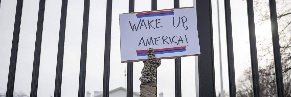 Protesters rally outside White House against U.S. action on Venezuela