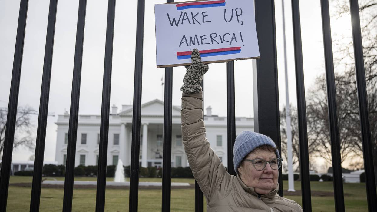 Protesters rally outside White House against U.S. action on Venezuela