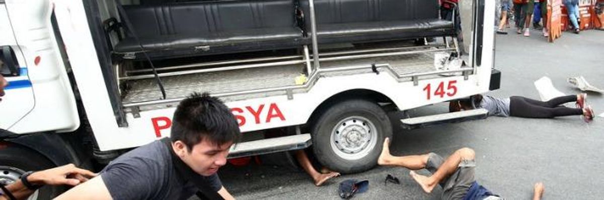 'No Justification': Philippines Police Van Rams Into Anti-US Protesters