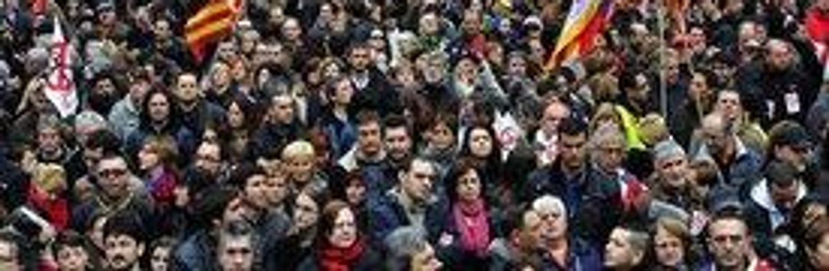 Massive Crowds as Spaniards Protest Stripping of Labor Rights