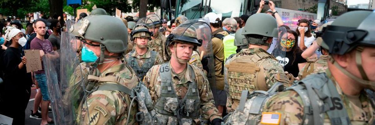 'What Authoritarianism Looks Like': Trump Condemned as Busloads of US Soldiers Arrive in Nation's Capital